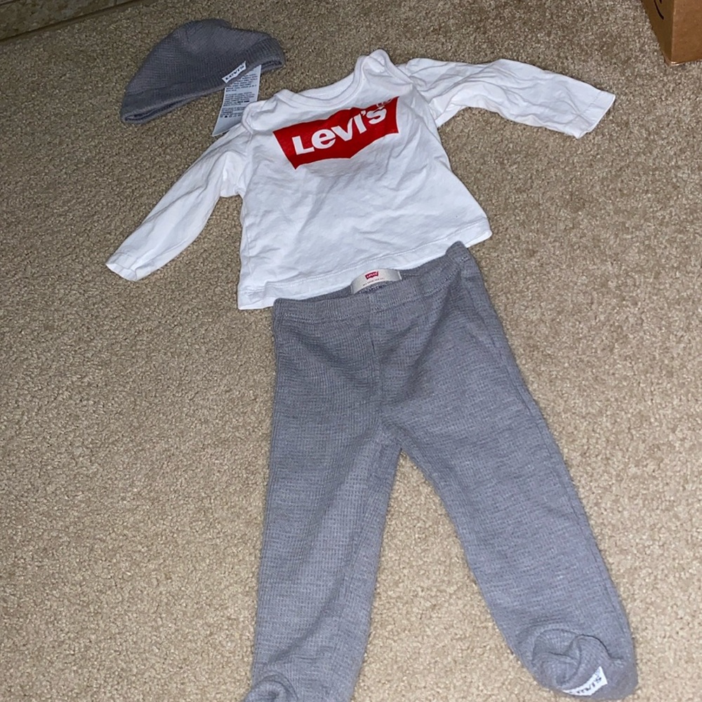 3 piece baby boy Levi brand outfit